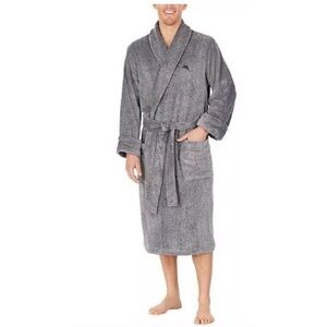 Tommy Bahama Men's Sz S/M Island Sleepwear Fleece Plush Robe Gray
